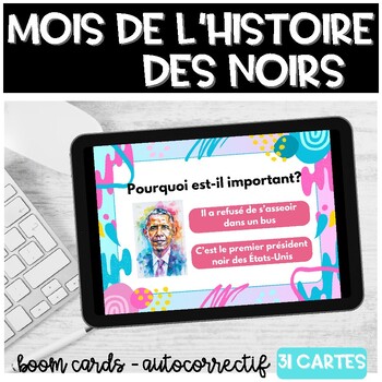 Preview of French Black History Month | Mois Histoire des Noirs BOOM CARDS