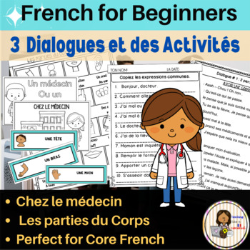 Preview of French Body Parts Dialogues For Beginners | Les parties du Corps  | French Core