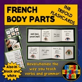 French Body Parts Flashcards Interactive Notebook Trifold 