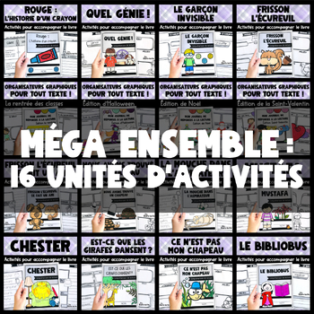 Preview of French Book Companion Read-Aloud Activities & Graphic Organizers: MÉGA BUNDLE