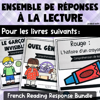 Preview of French Book Companion Activities Reading Compréhension de lecture BUNDLE