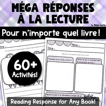 Preview of Méga French Book Companion Activities for Any Book or Text Fiction & Non-Fiction