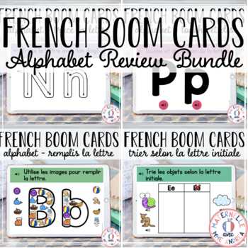 Preview of French Alphabet Boom Cards - Alphabet Review and Practice Decks BUNDLE