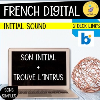 Preview of French Boom Cards Initial Sounds I Digital Task Cards Set #1