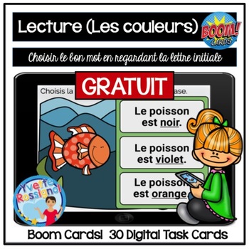 Preview of FREE French Distance learning with Boom Cards | Cartes digitales LES COULEURS