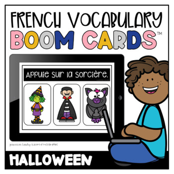 Preview of French Boom Cards™ Le vocabulaire d'Halloween 