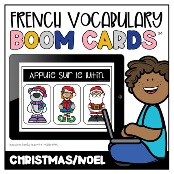 Preview of French Boom Cards™ Le vocabulaire de Noël 