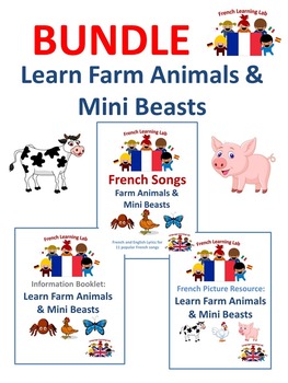French Bundle - Farm Animals & Mini Beasts - Pictures, Song Lyrics & Ideas!