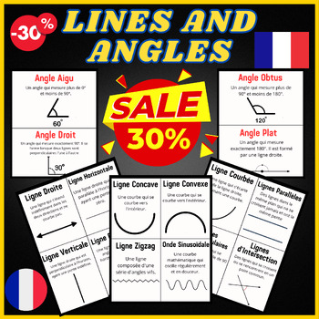 Preview of French Bundle Types of Lines & Angles - Geometry - Straight Line - Measuring