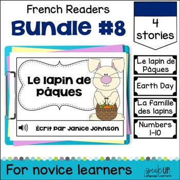Preview of French Bundled Set 8 - Printable Readers & Boom Cards with Audio - français