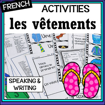 Preview of French Buying Clothes/Achetons des vêtements-speaking activities