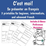 French - C'est moi! - se présenter en français - 3 printab