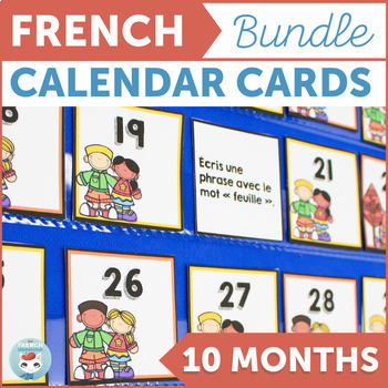 Preview of French Calendar Cards BUNDLE: le calendrier de classe ENSEMBLE
