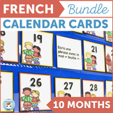 French Calendar Cards BUNDLE: le calendrier de classe ENSEMBLE