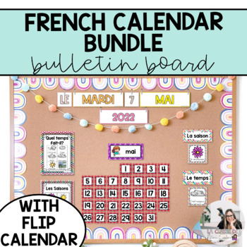 Preview of French Calendar Bundle | Ensemble de Calendrier | French Flip Calendar