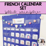 French Calendar Set / Ensemble de Calendrier Boho Rainbow Theme