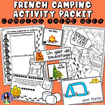 Preview of French Camping Activity Packet | Les activités du camping - Fin de L'année