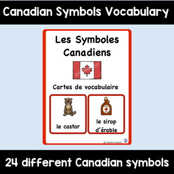 Preview of French Canadian Symbols-Les Symboles Canadiens Cartes de Vocabulaire
