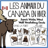 French Canadian Winter Animals | Classroom Word Wall Cards