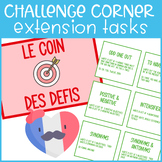 French Challenge Corner Task Cards - Multi-Level Classroom