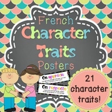 French Character Traits and Attributes Posters Word Wall