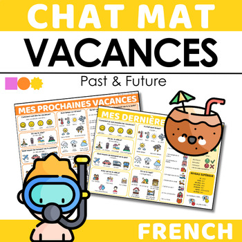 Preview of French Chat Mat - Mes Vacances - My Holidays in Past & Future Tense