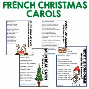 Paroles chansons de Noël  Französisch, Französischunterricht