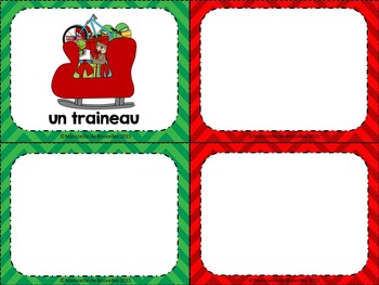 French Christmas Flashcards Editable Cartes Images De Noël éditables