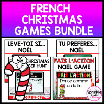 Preview of French Christmas Games Bundle