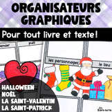 French Christmas & Holiday Worksheets: Graphic Organizers 