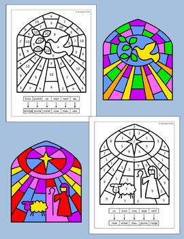 French Christmas - Noel - Color by Number Coloriages Magiques