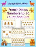 French Christmas Numbers Nombres Count and Clip cards