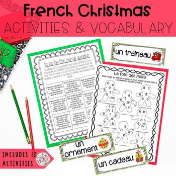 Vocabulaire de Noël interactive worksheet