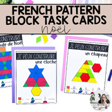 French Christmas Pattern Block Task Cards | French Math Ce