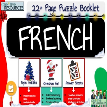 Preview of French Christmas Puzzle Work Booklet