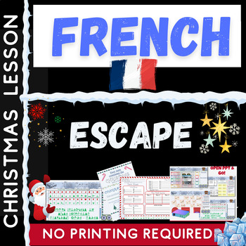 Preview of French Christmas Quiz Escape Room