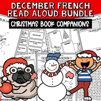 Preview of French Christmas Read Aloud BUNDLE | French Book Companions for December