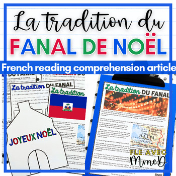 Preview of French Christmas Reading Comprehension Article - Le fanal de Noël