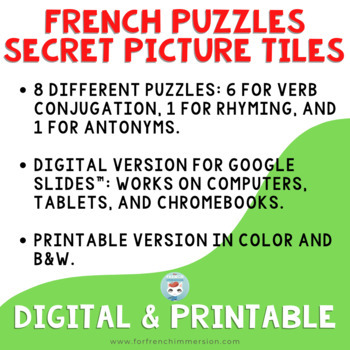 french christmas secret picture puzzles digital for google slides printable