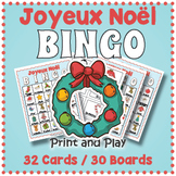 French Christmas Vocabulary BINGO & Memory Matching Card G