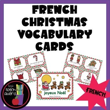 Preview of French Christmas Vocabulary Cards