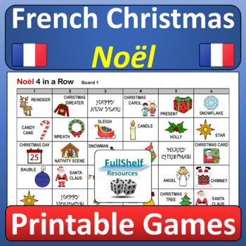 French Christmas Vocabulary game