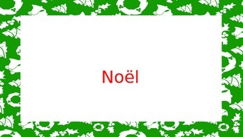 Preview of French Christmas Vocabulary / Noel en France