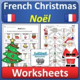 French Christmas Vocabulary Worksheets and Puzzles in Fren