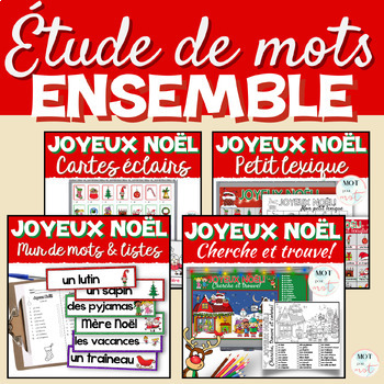 Preview of French Christmas Vocabulary & activities | Étude de mots Noël