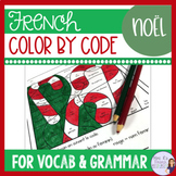 French Christmas color by code COLORIAGES DE NOËL