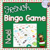 French Christmas vocabulary bingo game JEU POUR NOËL