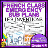 French Class Emergency Sub Plans | For Canada | Grade 4 to 9