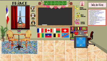 Preview of French Class/ Foreign Languages Virtual School Background
