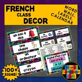 French Classroom Decor, French Classroom Labels, Word Wall, French Calendar